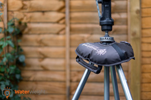 WaterWeight - Ultra portable water or sand bag which folds into its own handle