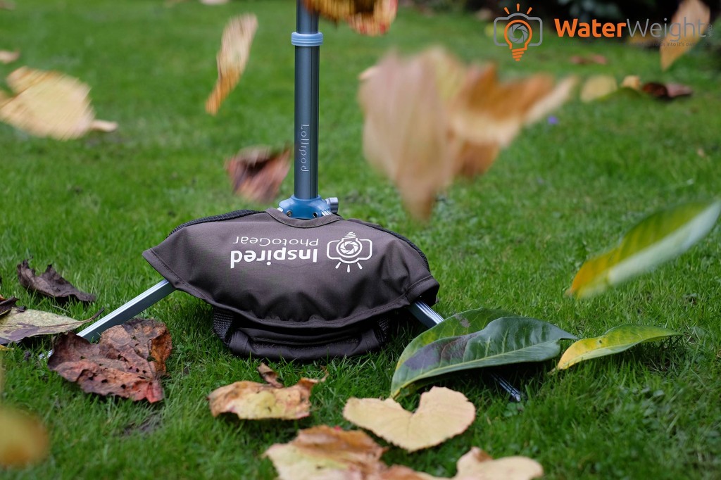 WaterWeight - Ultra portable water or sand bag which folds into its own handle